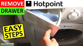 How to remove dispenser drawer from Hotpoint Washing Machine