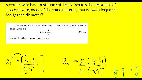 A certain wire has a resistance r. what is the resistance of a second wire