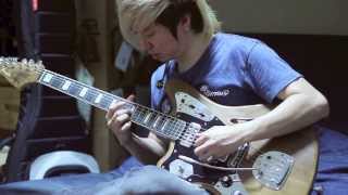 Video thumbnail of "Sleepwalk (cover) on a semi-hollow Jaguar"