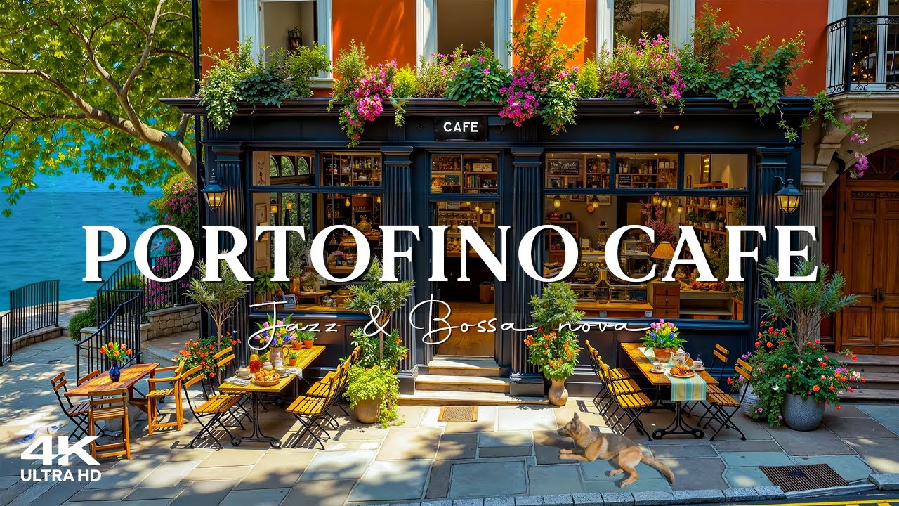 Italian Riviera Jazz Music ☕ Relaxing Bossa Nova Instrumental at Colorful Portofino Cafe to Unwind