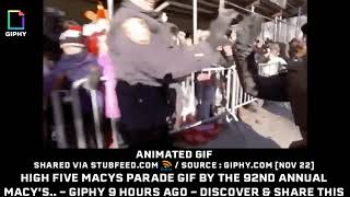 High Five Macys Parade GIF by The 92nd Ann...