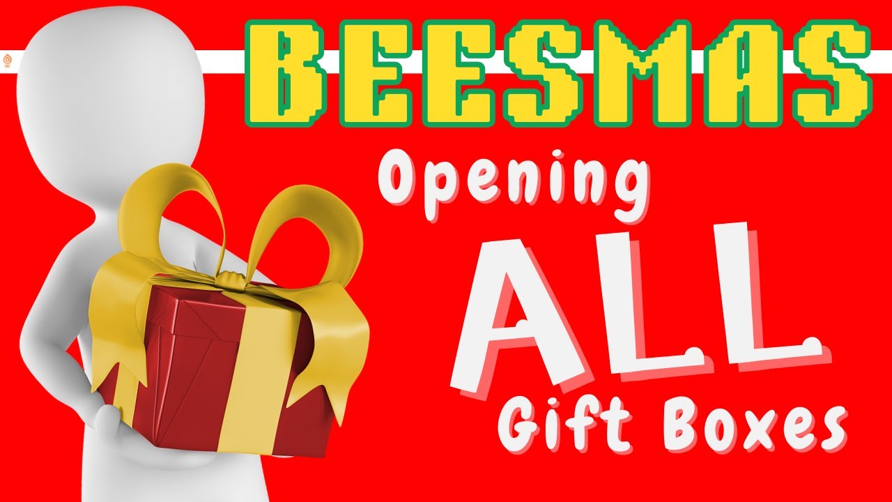 Beesmas opening all gift boxes bee swarm simulator youtube