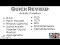 Quick Overview: Anxiety Disroders, Mood Disorders, &amp;Somatic