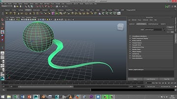 Maya 2014 tutorial : Extrude faces along curves