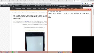 Itel A32F White Screen LCD After Flash Fix File 100% Working Tested