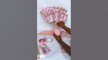Cara membuat buket uang bentuk kipas (Tutorial mudah) 🌸. #surpriseplanner #moneygift #craft