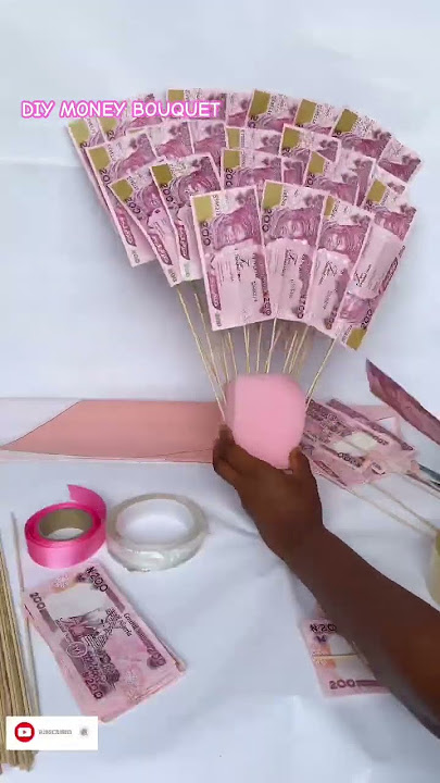 How to make a fan shape money bouquet ( Easy tutorial) 🌸. #surpriseplanner #moneygift #craft