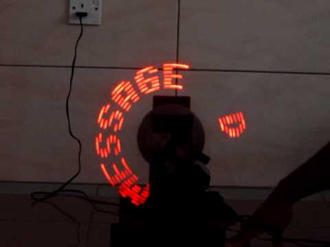 ROTATING LED MESSAGE DISPLAY SYSTEM