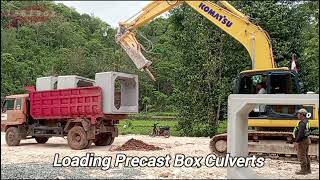 Dump Truck Loads Box Culvert to Installation Site.@136Erox