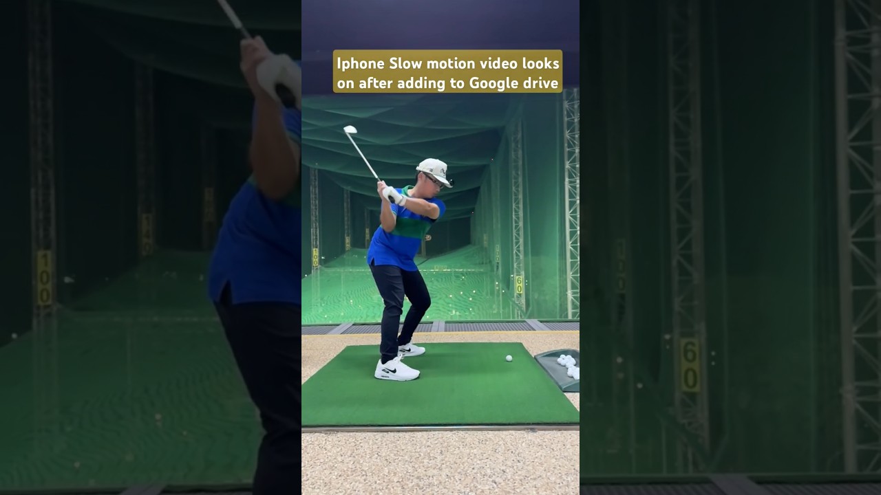 Apple IPhone Slow Motion video looks odd on Google drive for golf