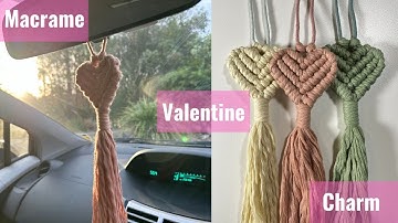 DIY | Macrame Heart Charm | Beginner Tutorial