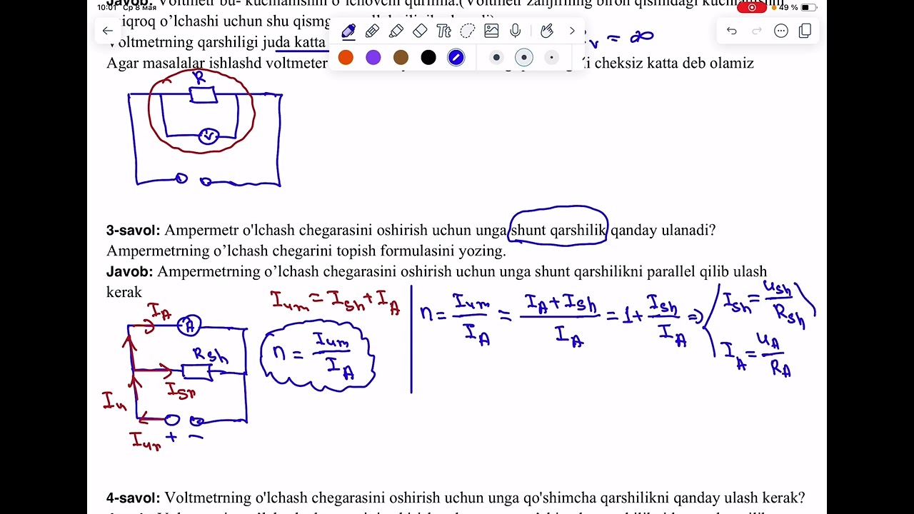 Ampermetr. Voltmetr.