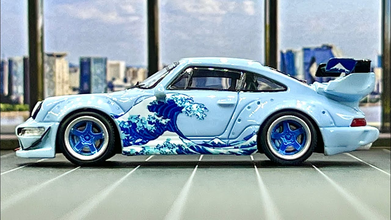 TIME MICRO MODELS RWB Porsche 911. The Great Wave of Kanagawa