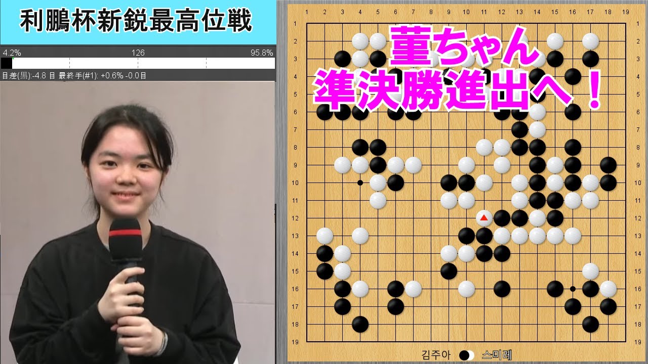 【利鵬杯】仲邑菫四段VS金湊笌三段　8強戦第2局