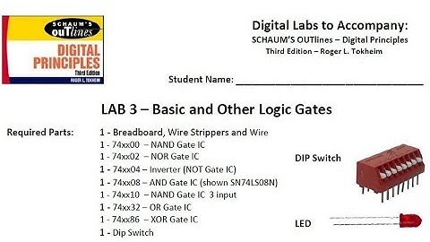Digital Lab 3 - Basic and Other Logic Gates