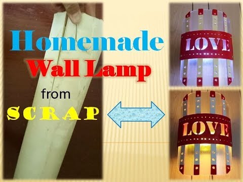 Homemade WALL LAMP 3 - from SCRAP PVC PIPE - YouTube