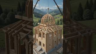 Wooden Mosque Build #islamicarchitecture #reels #mosquedesign #beforeandafter #islamic #muslim