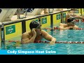 Men's 100M Butterfly Heat No.1 | Cody Simpson and Matthew Temple | 2021 Australian Swimming Trials