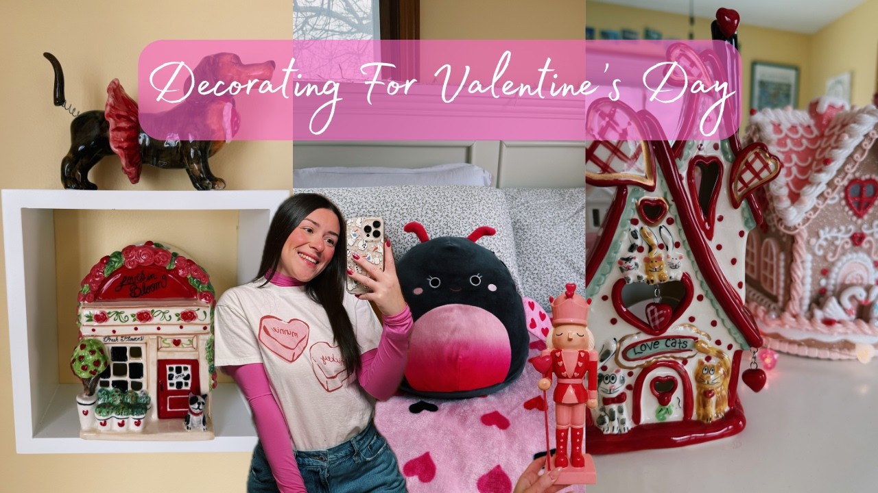 VALENTINE'S DAY DECORATE WITH ME! Valentine's Day decor haul, Home Goods & Target finds, decor inspo
