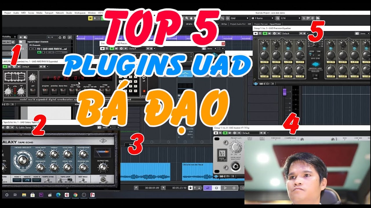 Bài 9/ Top 5 Plugins UAD Hay Bá đạo nhất Comp avalon 737, EQ Precision,  Reverb AMS RMX16,