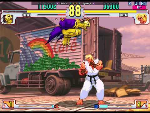 Bafael (Oro) VS Kyokuji (Ken) [Street Fighter 3: 3rd Strike] Fightcade Ranked, Mar, 2021