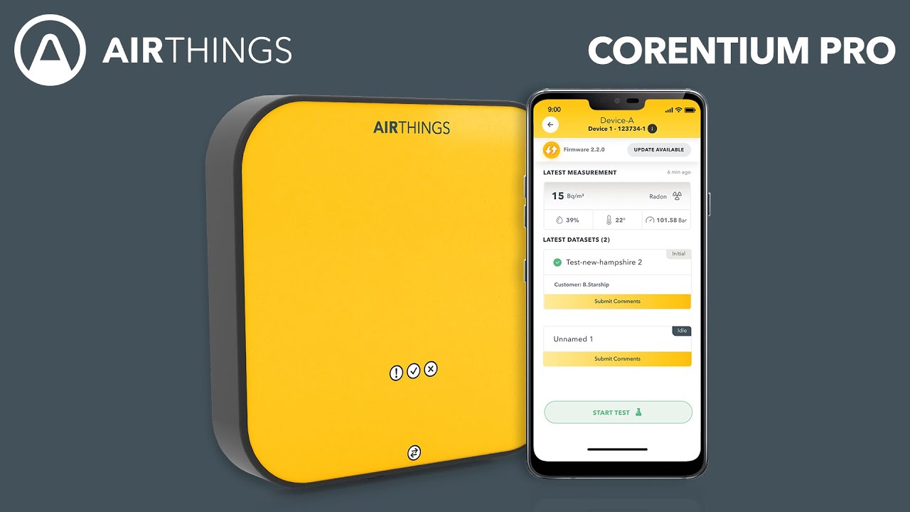 Airthings Corentium Plus - Continuous Digital Radon Monitor – HP-Tools