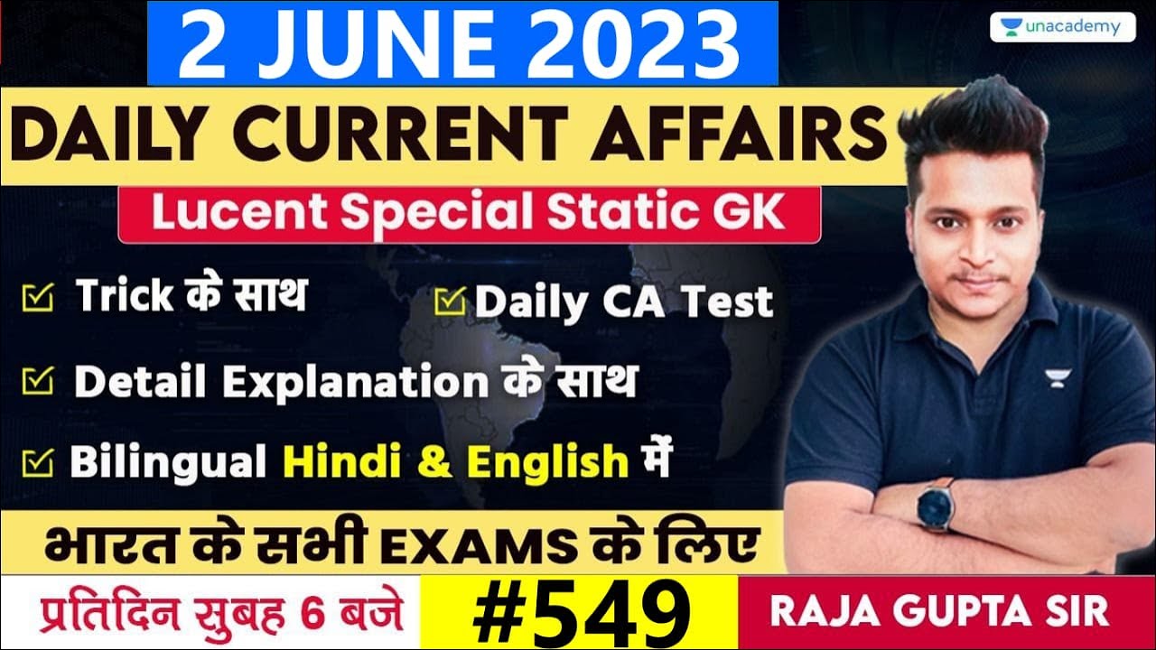 2 June 2023 | Current Affairs Today 549 | Daily Current Affairs In ...