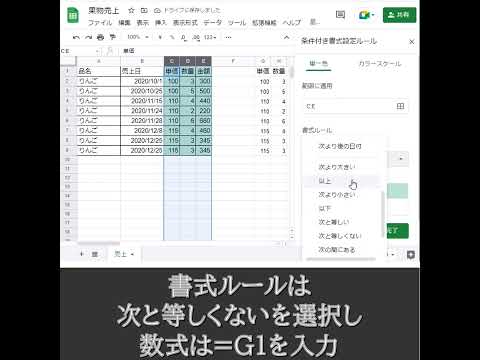 【スプレッドシート】セルが変更されたら色でお知らせする機能を実装する #shorts