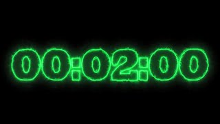 Famous Green neon fire timer 2 minutes (countdown) Wealth