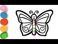 How To Draw Cute Butterfly Drawing | Butterfly Drawing For Kids | Beautiful Butterfly Drawing Easy