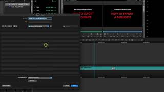 AVID MEDIA COMPOSER TUTORIALS HOW TO EXPORT A SEQUENCE