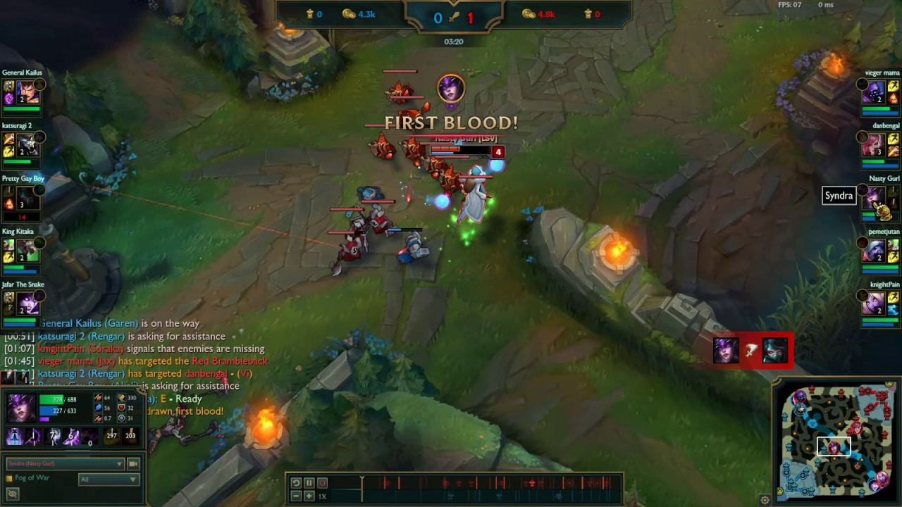 Syndra Destroys Akali First Blood