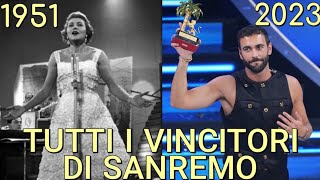 TUTTI I VINCITORI DEL FESTIVAL DI SANREMO DAL 1951 AL 2022 | Maneskin, Marco Mengoni e Due Vite