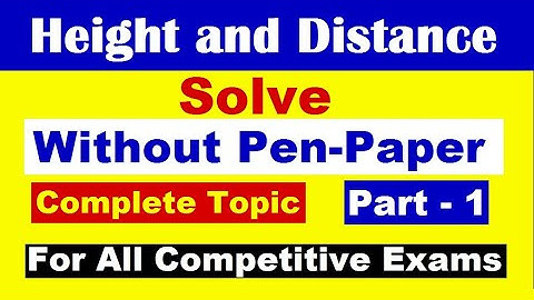 Height and Distance tricks | ऊँचाई और दूरी एक ट्रिक में ख़त्म | Delhi/UP/Bihar/Jharkhand Polytechnic