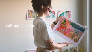 Paint with Me | Finding Self Expression | Abstract painting vlog screenshot 2