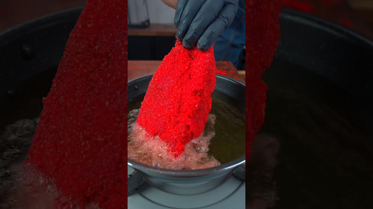 สเต็กสีแดง Cheetos Steak 🥩 #shorts #asmr #cooking