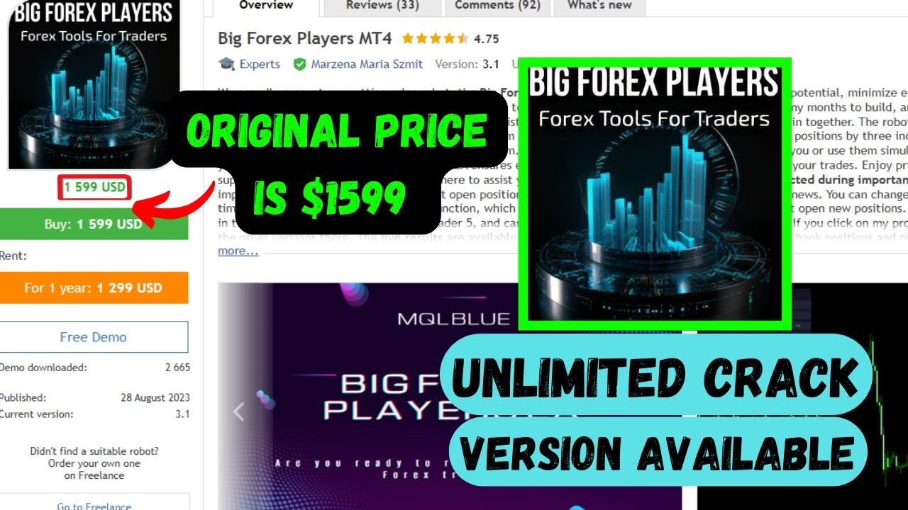 Big Forex Players V3.1 | Category: MT4 EA | No DLL Required Best Forex EA Get Now Just In $20