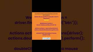 Full Top 10 Selenium Actions Class Interview Questions & Answers | Mouse & Keyboard Automation Update