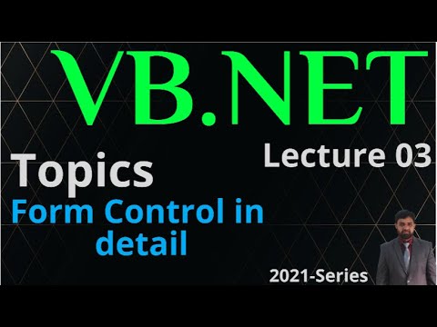 vb.net in urdu | form control in detail | lecture 03