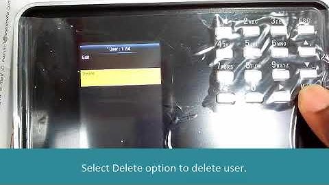 How to delete user in eSSL KF500
