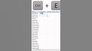 Auto fill using shortcuts Ctrl + E in Excel