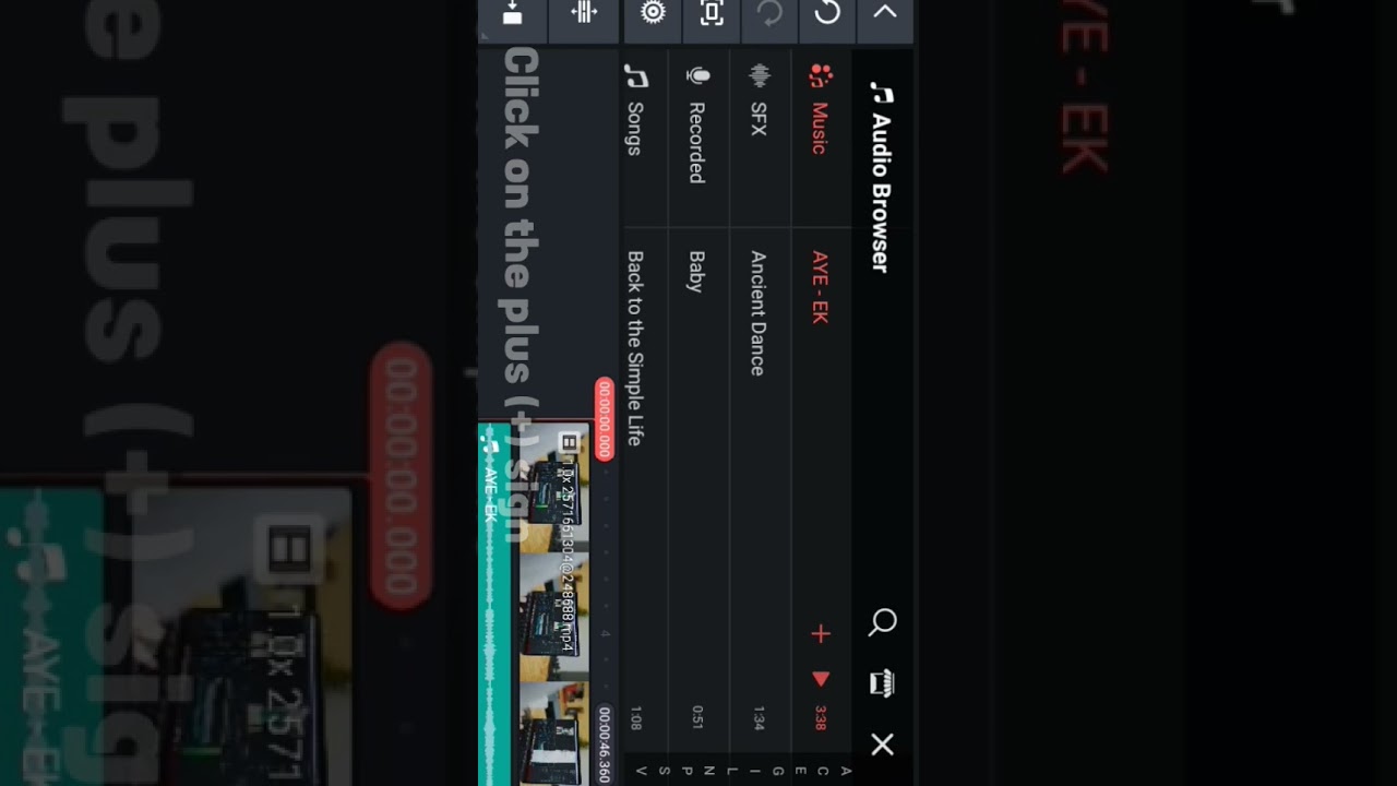 How to add audio in KineMaster 