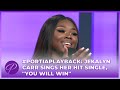 #PortiaPlayback: Jekalyn Carr Sings Her Hit Single, "You Will Win"