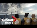 Tonga underwater volcano eruption triggers tsunami advisories