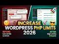 How to Increase PHP Memory Limit, Upload Size &amp; Execution Time in WordPress (No Code!)