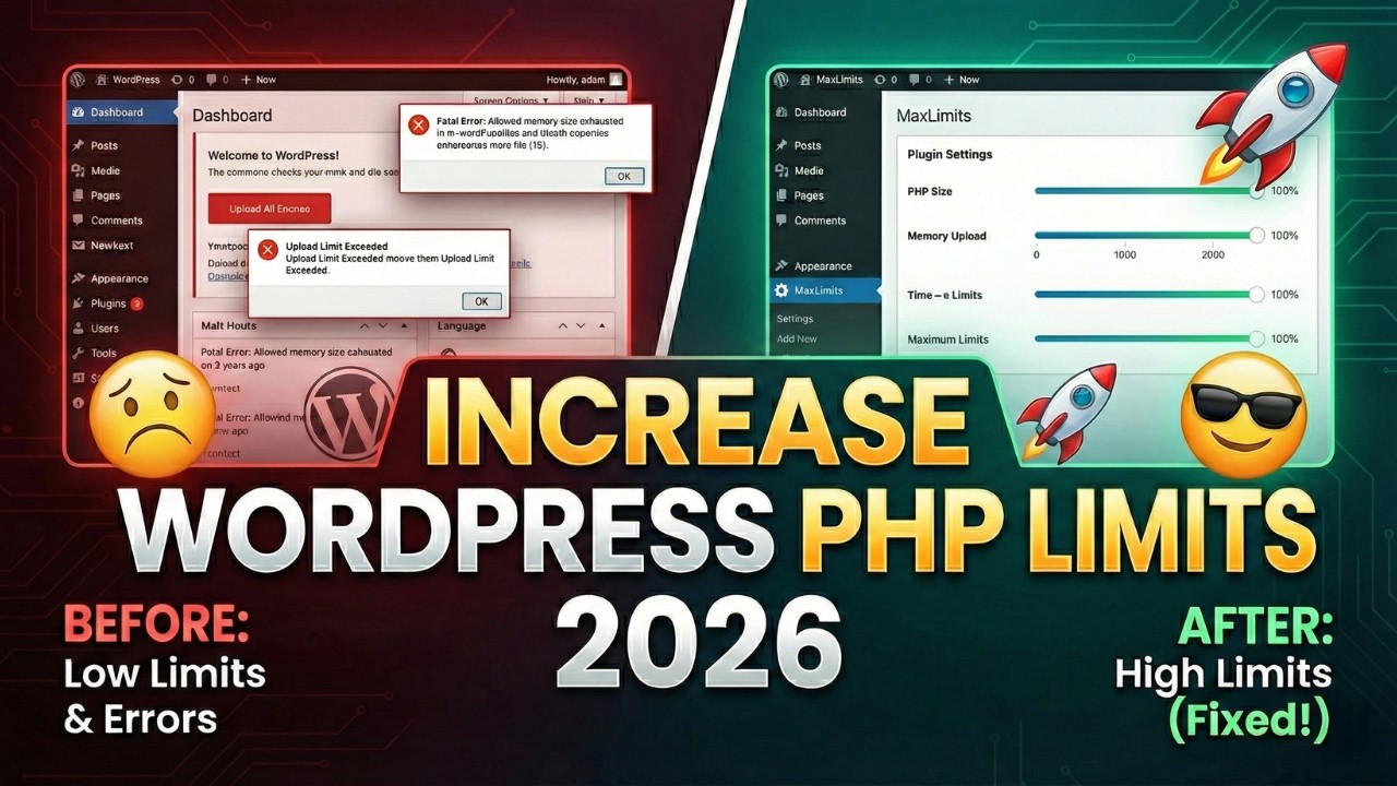 How to Increase PHP Memory Limit, Upload Size & Execution Time in ...