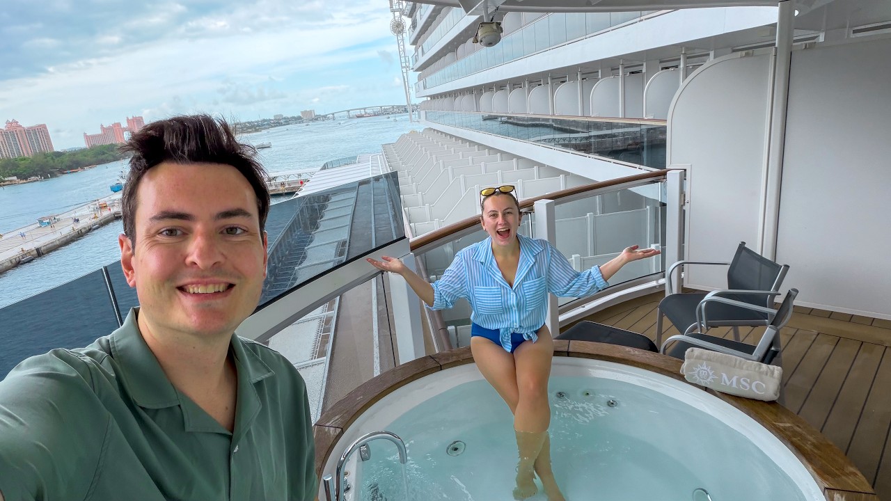 Private Hot Tub Suite! Starting Our MSC Seashore Cruise