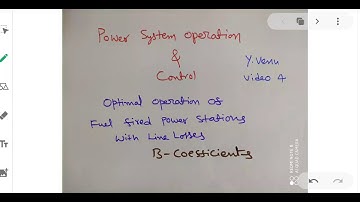 Power System Operation & Control by Venu video 4