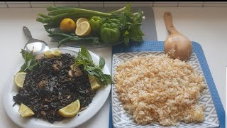 ملوخية على الطريقة السورية مع الرز أكلة روعة بتمنى تجربوها كتير طيبة