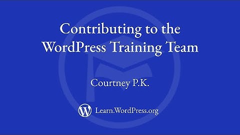 Contributing to the WordPress Training Team